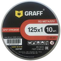 Круг отрезной по металлу 125×1,0 мм GRAFF( 10 шт)