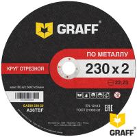 Круг отрезной по металлу 230×2,0 мм GRAFF Круг отрезной по металлу 230×2,0 мм GRAFF
