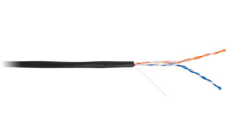 EC-UU002-5-PE-BK, Кабель NETLAN U/UTP 2 пары, Кат.5