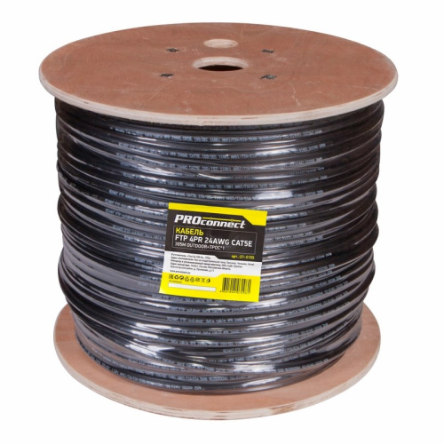 FTP  4PR  24AWG  CAT5e  305м  OUTDOOR PROCONNECT+ трос (01-0155)